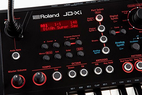 Roland JD-XI 37-Key Interactive Analog/Digital Crossover Synthesizer, Black
