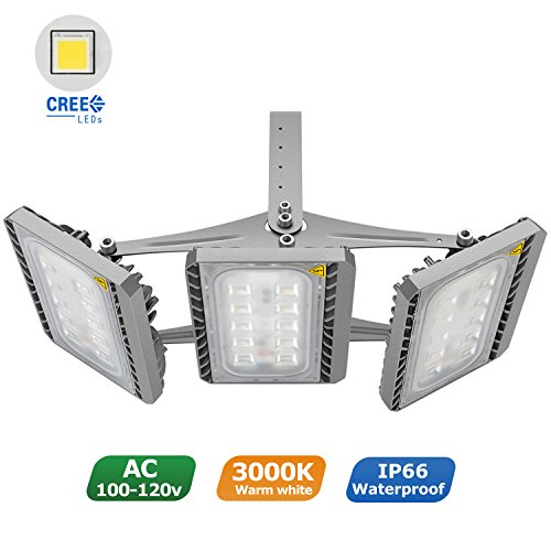 LED Flood Light Outdoor, STASUN 150W 13500lm LED Security Lights with Wider Lighting Area, 3000K Warm White, Built with CREE LED Chips, Waterproof, Great for Yard Street Parking Lot