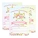Hadley Designs 25 Pink Blush Gold Girl Unicorn Baby Shower Invitations, Cute Floral Printed Fill or Write In The Blank Invite, Flower Shabby Chic Unique Custom Vintage Coed Party Cards