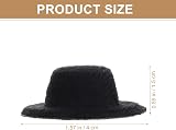 STOBOK 20pcs Mini Felt Top Hats for Dolls - Black & Yellow Decorative Hats view 7