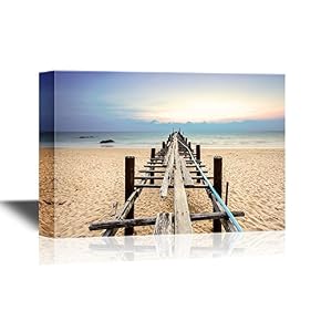 Watercolor Style Wood Bridge at Sunrise