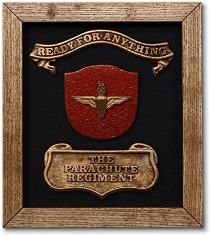 Parachute Regiment (British Army) - solid oak framed Parachute Regiment plaque with official badge and motto. British Military Gift / Present / Momento - Kerr Characters