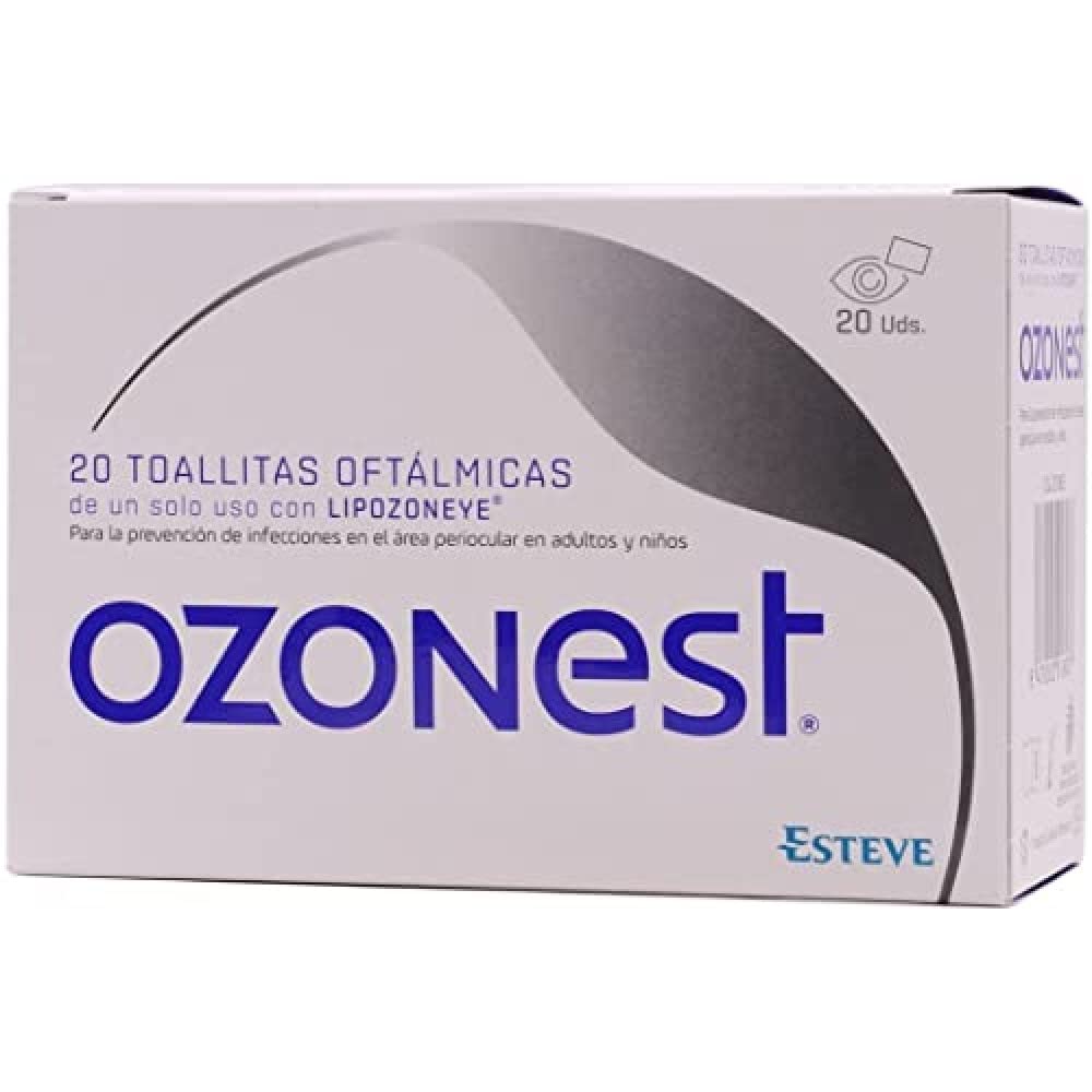 ESTEVE PHARMACEUTICALS S.A. Ozonest Ophthalmic Wipes | Eliminates Secretions & Waste | Prevents Infections | 20 Es, White
