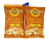 Cosmos Creations Premium Puffed Corn 2 Pack, Gluten Free, Non GMO Snack, Bonus One HG Grocery Bag Clip (Colors Vary) (Salted Caramel, 14 Ounce)