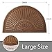 Mibao Half Round Entrance Door Mat, 24 x 36 inch Winter Durable Large Heavy Duty Front Outdoor Rug, Non-Slip Welcome Doormat for Entry, Patio