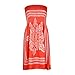 QegarTop Women Coverup Summer Strapless Beach Dress Swimwear Boho Bathing Covers Orange