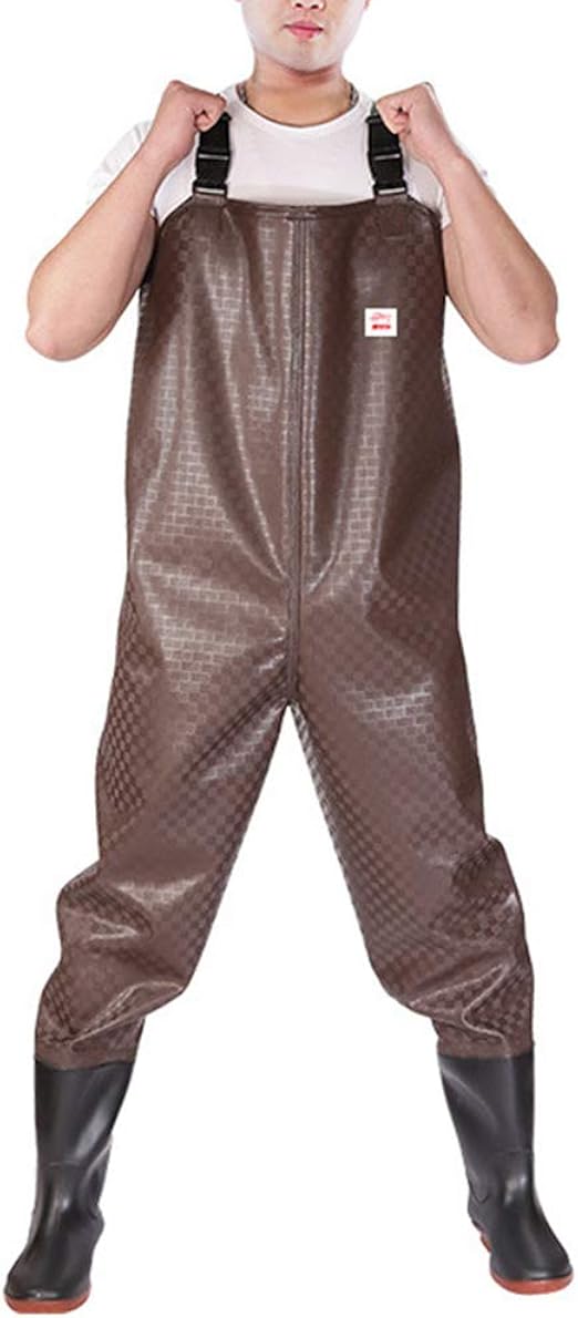 Ewila Fishing Chest Waders for Men with Boots 100 Waterproof PVC