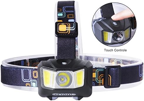 LED Headlamp Flashlight, 4 Lighting Modes Super Bright Headlights Water Resistance Headlamps Sensitive Touch Switch Camping lamp Perfect For Running Hiking Walking (Without Battery)