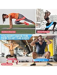 Bandas de resistencia para piernas y glúteos, bandas resistentes para entrenamiento de cadera, bandas de tela para actividades deportivas, activan glúteos y muslos para mujeres y hombres (2019 mejorados)