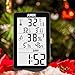 Brifit Digital Hygrometer, Indoor Thermometer with High Accuracy, Black, LED Display, Battery Powered, Modern Rectangular Design, Ideal for Home, Office, or Baby Room