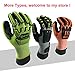 Nmsafety Anti Vibration Oil-proof Cut Resistant Safety Work Glove,Full finger,Yellow Nylon+HPPE+Glassfirbe Seamless Knitted Liner With Sandy Nitrile Rubber Palm,Excellent Grip. (Large)