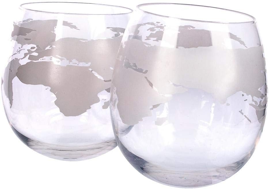 Jeray Globe Rocker Glasses Whisky Brandy Cognac Round Bottom Drinkware, Transparent - Image 3