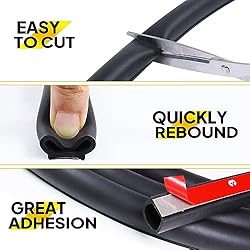 10Ft D-Shape Rubber Weather Stripping 3/8" X