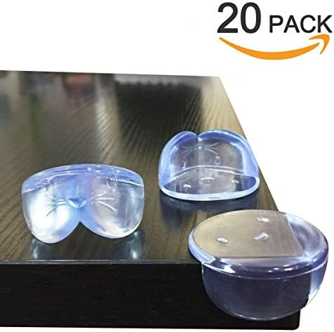 Baby Proofing Corner Protector Guards Caring Corners Premium Clear Corner Guards. Keep Children Safe, Protect From Injury Around the House (20pack)
