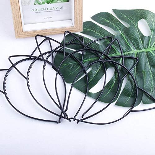 Candygirl 10PCS Girl's Plastic Cat Ears Headbands Black Elastic Hairbands for Birthday Party Festive, Black(10pcs) - Image 4