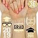 xo, Fetti 2025 Graduation Temporary Tattoos - 48 Foil Styles | New Grad Party Decorations, College Graduate Girls Accessory, High School Senior Gift, Graduation Cap Tassel Decor, Congrats Grad Favor
