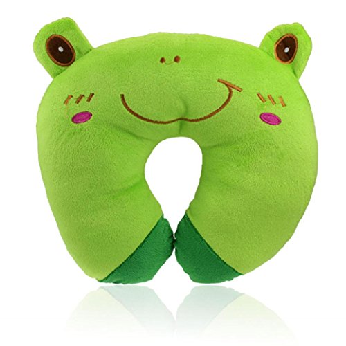 Fitfulvan Clearance deal Pillow case, Car Home Office Accessory Soft Cartoon U Shaped Neck Relax Pillow (Green) - Thumbnail 3