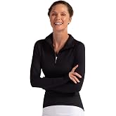 BloqUV Women's UPF 50+ Sun Protection Active Mock Zip Top