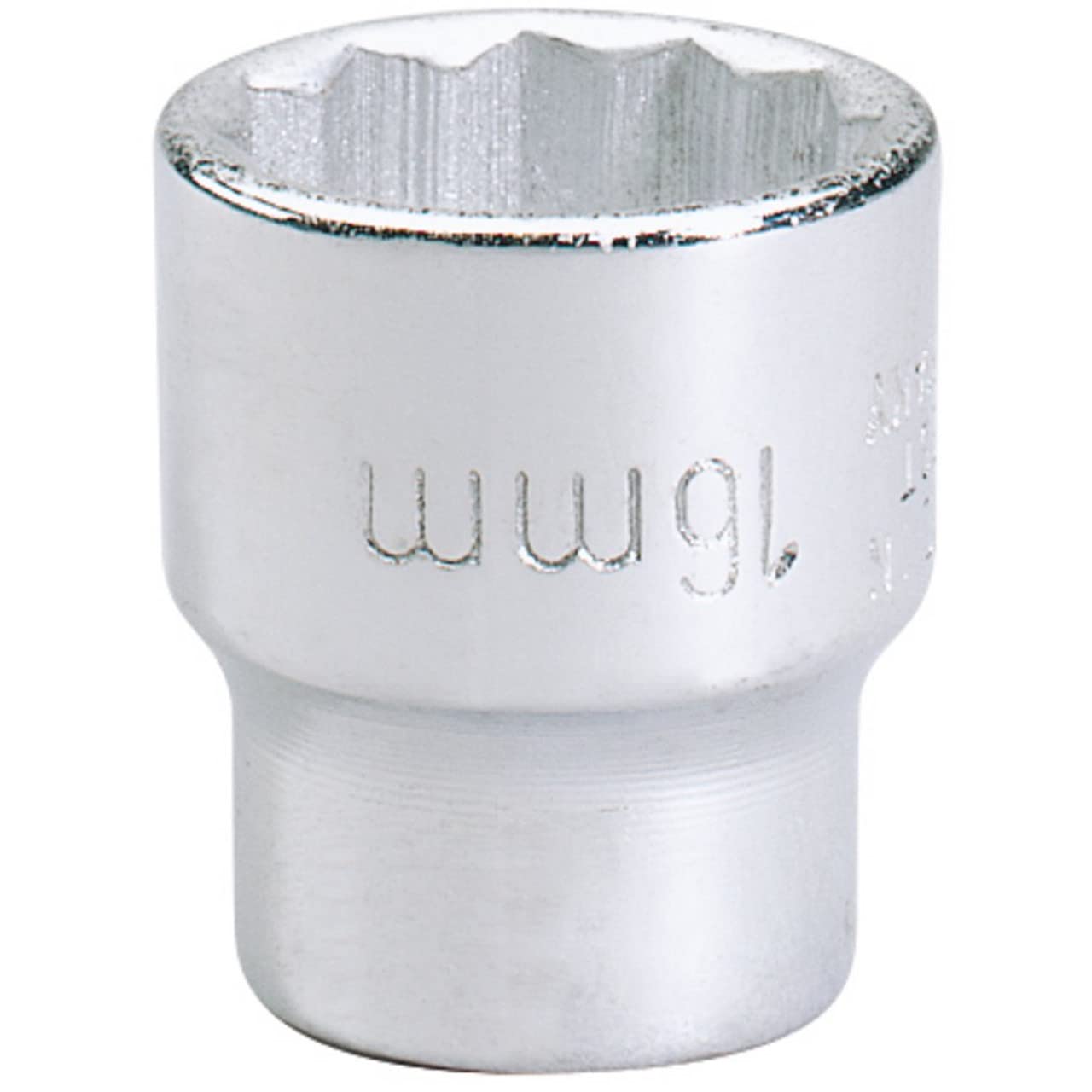 Draper 25929 Elora Bi-Hexagon Socket, 3/8" Square Drive, 16mm, Blue