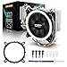 darkFlash CPU Cooler PC Heatsink with Four Direct Contact Heat Pipes & 120mm PWM White LED Fan Computer CPU Air Cooling Cooler Radiator for Intel & AMD