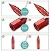 YITAMOTOR Lug Nuts 12x1.5 Red, m12x1.5 Extended Tuner Spike Lug Nuts 3.54