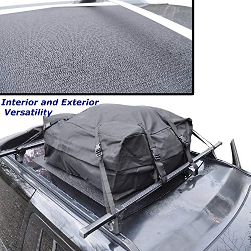 TrailOn Cargo Car Roof Mat (Universal) Rooftop Protective Storage and Travel Pad for Racks, Carriers, Rails on Autos, Trucks, SUVs | Water and Skid-Resistant Exterior Protection (X-Large, Sahara)
