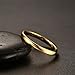 Womens 2mm Tungsten Carbide Ring Black Gold Silver Simple Style Cute Thin Wedding Engagement Promise Band