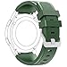 FanTEK Band for Galaxy Watch 3 45mm / Galaxy Watch 46mm / Gear S3 Watch, 22mm Silicone Sport Quick Release Replacement Strap work for Moto 360 2nd Gen 46mm/ Pebble Time Steel, Army Green