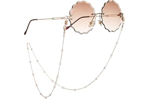 LANG XUAN Pearl Eyeglass Chains Glasses Reading Eyeglasses Holder Strap Cords Lanyards - Eyewear Retainer for Women
