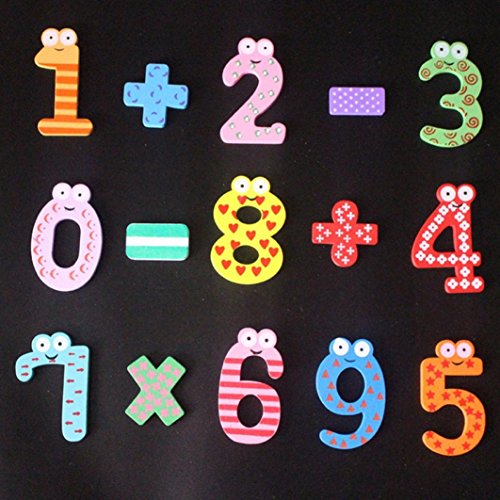 Lowprofile 15pcs Fridge Magnets Home Decor Early Learning Educational Toys Wooden Math