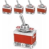 MGI SpeedWare Latching Metal Toggle Switch | 20 Amp at 12VDC 125VAC | ON/Off/ON, 5-Pack