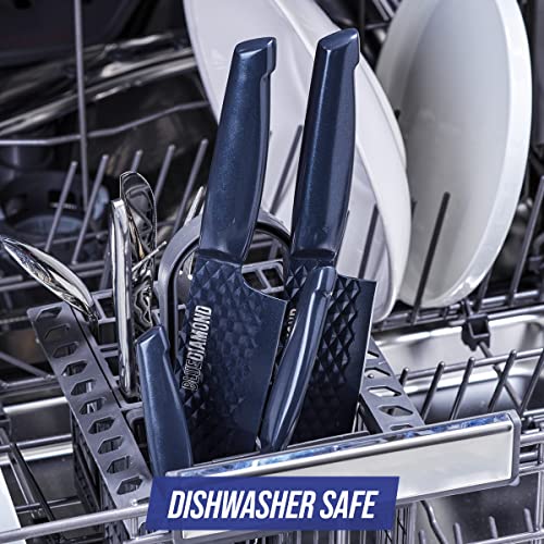 Blue Diamond Sharp Stone Nonstick Stainless Steel Cutlery 14 Piece