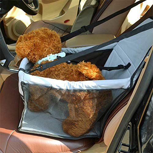 dezirZJjx Pet Car Seat Cover, Travel Waterproof Pet Dog Car Seat Cover Mat Basket Protector Puppy Carrier, Easy to Use Grey