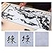 Ellkee Reusable Magic Cloth Water Writing Chinese Paper Large & Small, Calligraphy Set for Beginners Painting Practice with 1 Brush & 1 Pen Holder(Red,4 Items)
