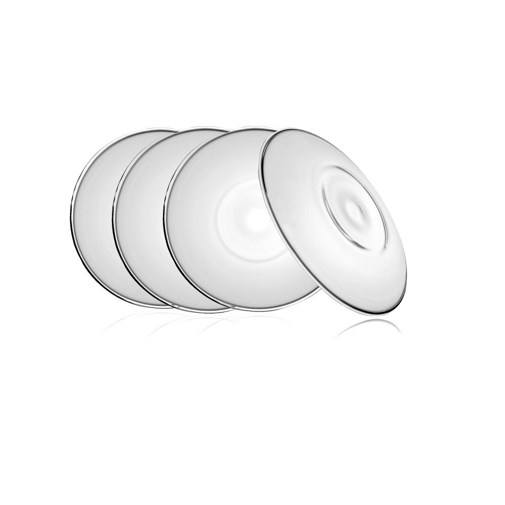 TAMUME Mini 3.5" Glass Saucer Set of 4 Fits Perfectly for The 100ML Glass Tea Cup Ideal for Family Tea Service Set (Saucer *4)