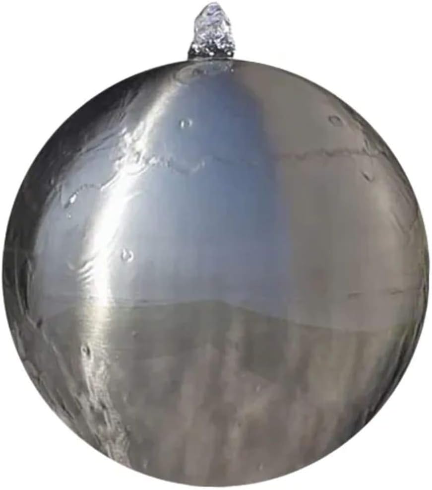 vidaXL Edelstahl Brunnen Springbrunnen mit LED Kugelbrunnen Garten Wasserspiel