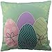 HOSL FHJ02 Happy Easter Series Blend Linen Throw Pillow Case Decorative Cushion Cover Pillowcase Square 18