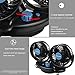 Anpress 12V Car Cooling Fan Oscillating Car Air Fan with Dual Head 2 Adjustable Speeds Quiet Strong Dashboard Cooling Fans DC Electric Car Fans for Sedan SUV RV Boat Auto Vehicles Golf Cart