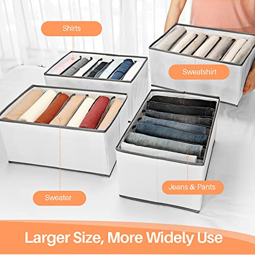 Wardrobe Closet Organizer and Storage for Clothes 7 Grids Foldable