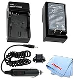 Car/Home Charger for D-LI109 Rechargeable Battery for Pentax Camera SLR K-01, K-3, K-5, K-5 II, K-7, D-LI90, DLI90, D-L190, DL-190, DL190, K-7 & More Cameras + Microfiber Cloth