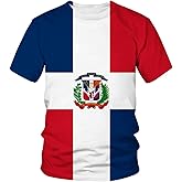 Lurhonp Dominican Republic Flag Short Sleeve T-Shirt