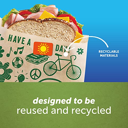 Ziploc Paper Sandwich & Snack Bags, Recyclable & Sealable with Fun