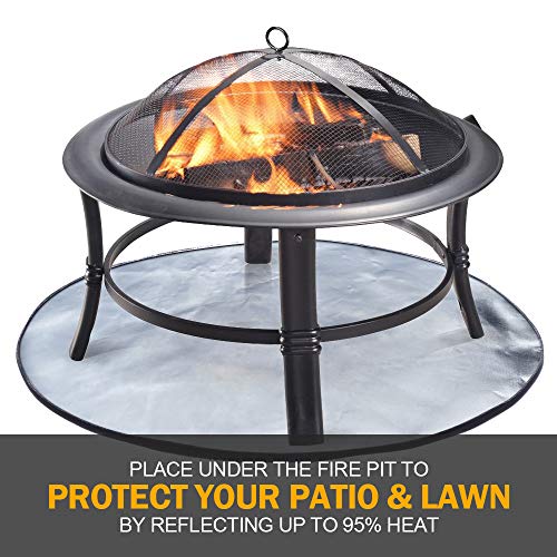 ROLOWAY Fire Pit Mat for Deck, (36 inch) Patio Fire Pit Pad, Fireproof