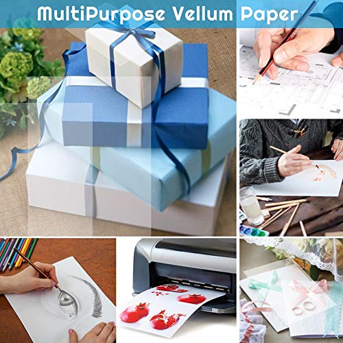 image for Vellum Paper 8.5 x 11, Anezus 110 Sheets Translucent Vellum Drafting P