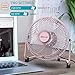 OPOLAR 9 Inch USB Desk Fan, USB Powered ONLY, Enhanced Airflow, Lower Noise, Two Speeds, Perfect Personal Cooling Fan for Home Office Desk-Pink
