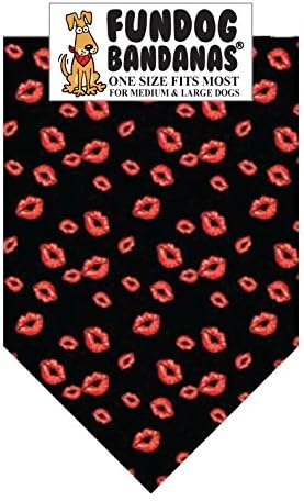 BANDANA -T0068 Red Lips for Medium to Large Dogs