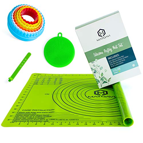 Silicone Baking Mat with Measurements Set NonStick Silicone Dough