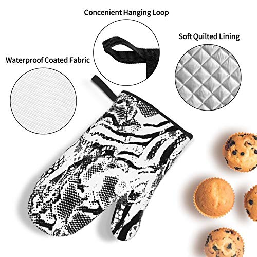 510SeAuMBYL Juego de Manoplas y Porta ollas para Horno,Diseño de patrón de Serpiente de Tres Colores,Guantes y agarraderas… Juego de Manoplas y Porta ollas para Horno,Diseño de patrón de Serpiente de Tres Colores,Guantes y agarraderas… - Imagen 6