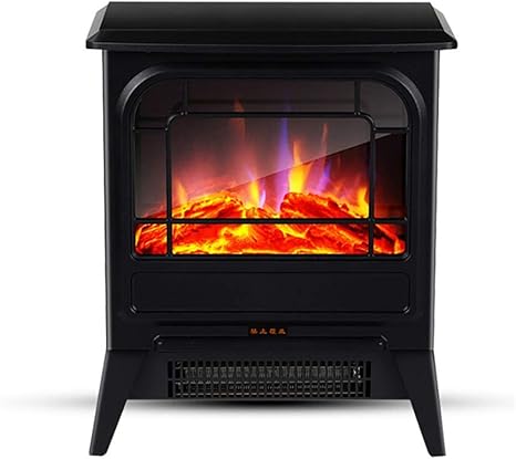 Yxxc Calentadores Chimenea eléctrica portátil Quemador Retro Ovalado