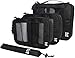 Zero Grid Packing Cubes - Travel Organizer Set with Shoe Bag Black, Black, Small, RFID Wallet